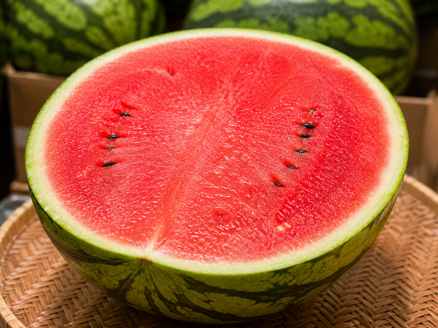แตงโมแดงสดพร้อมเสิร์ฟของร้านศิริผล
